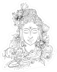Illustration Of Lord Buddha Sticker