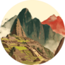 Illustration Of Machu Picchu Peru Sticker