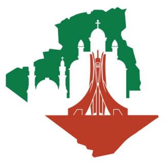 Illustration Of Map Of Algeria Sticker