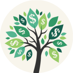 Illustration of Money Tree Sticker