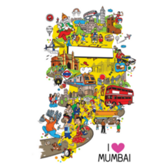 Illustration Of Mumbai Culture, I Heart Mumbai India Sticker
