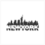 Illustration Of New York City Cut Out Lettering Sticker