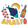 Illustration Of Objects Related To Amalfi Coast Sticker
