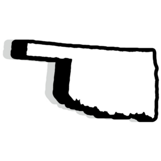Illustration Of Oklahoma Map Sticker