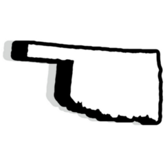 Illustration Of Oklahoma Map Sticker