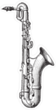 Illustration of Old Saxophone Sticker