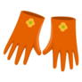Illustration Of Orange Gardening Gloves Sticker