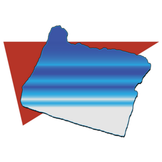Illustration Of Oregon Map Retro Sticker