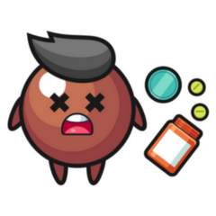 Illustration Of Overdose Character Sticker