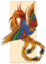 Illustration Of Phoenix Firebird Flame Sticker