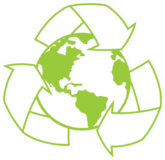 Illustration Of Planet Earth Surrounded By A Recycle Symbol Sticker