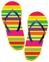Illustration Of Rainbow Sandals Sticker