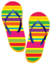 Illustration Of Rainbow Sandals Sticker