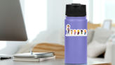 Illustration Of School Kids Following Their Teacher Sticker on a Water Bottle (New) example