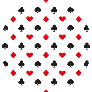 Illustration Of Seamless Playing Card Suits Pattern Sticker