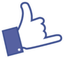 Illustration Of Shaka Icon In Facebook Style Sticker
