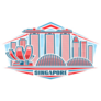 Illustration Of Singapore City Logo Sticker