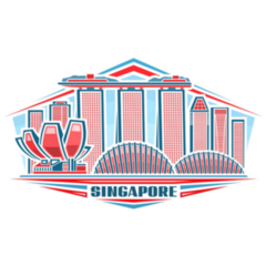 Illustration Of Singapore City Logo Sticker
