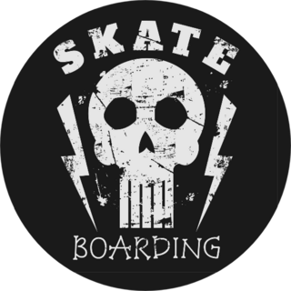Illustration Of Skateboarding Sticker