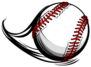 Illustration Of Softball Or Baseball With Movement Motion Sticker