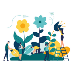 Illustration Of Spring Flowers In The Garden Sticker