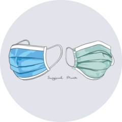 Illustration Of Surgical Mask Medical Mask Sticker