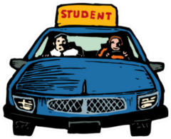 Illustration Of Teen Girl Student Driver Sticker