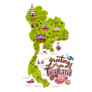 Illustration Of Thailand Map Greetings From Thailand Sticker