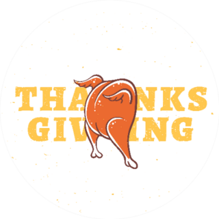Illustration Of Thanksgiving Day Standing Turkey Sticker