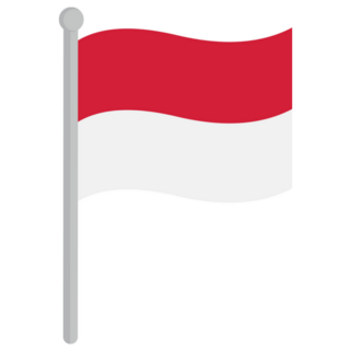 Illustration Of The Flag Of Indonesia Sticker