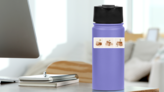 Illustration Of Three Compositions Cardboard Moving Boxes Sticker on a Water Bottle (New) example