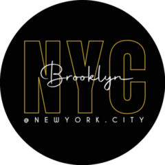 Illustration Of Typographic New York Brooklyn Sticker