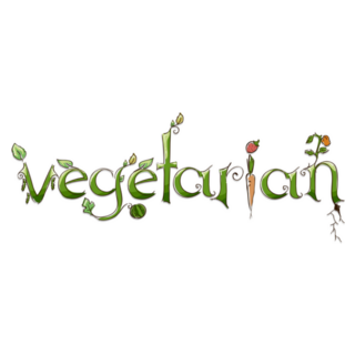 Illustration Of Vegetarian Lettering Sticker