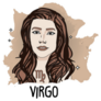 Illustration Of Virgo Beautiful Girl Sticker