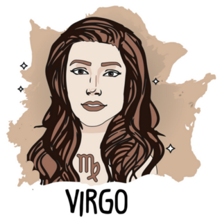 Illustration Of Virgo Beautiful Girl Sticker