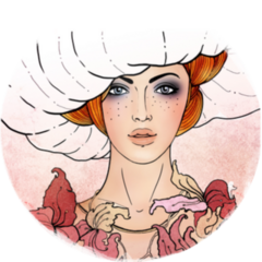 Illustration Of Virgo In A Floral Sky Sticker