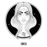 Illustration Of Virgo In The Sky Circle Sticker