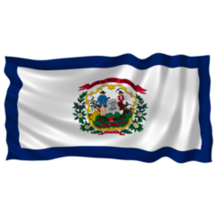 Illustration Of West Virginia State Flag Waving Sticker