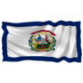 Illustration Of West Virginia State Flag Waving Sticker