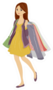 Illustration Of Woman Picking Up From Dry Cleaners Sticker