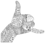 Illustration Of Zentangle Gesture Of Shaka Sticker