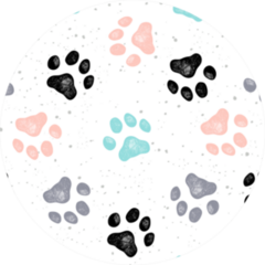 Illustration Seamless Texture Of Dog Paw Prints Sticker