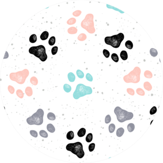 Illustration Seamless Texture Of Dog Paw Prints Sticker
