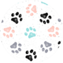 Illustration Seamless Texture Of Dog Paw Prints Sticker