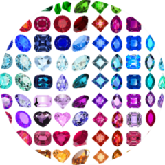 Illustration Set Of Precious Stones And Jewels Sticker