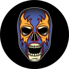 Illustration Skull With Wrestling Mask Sticker