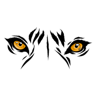 Illustration Tiger Eyes Sticker