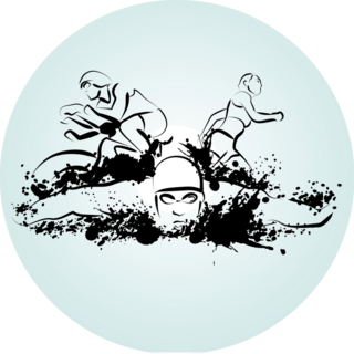 Illustration Triathlon Sticker