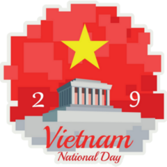 Illustration Vietnam National Day Sticker
