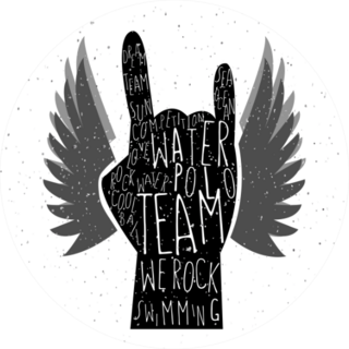 Illustration water Polo Team We Rock  Sticker